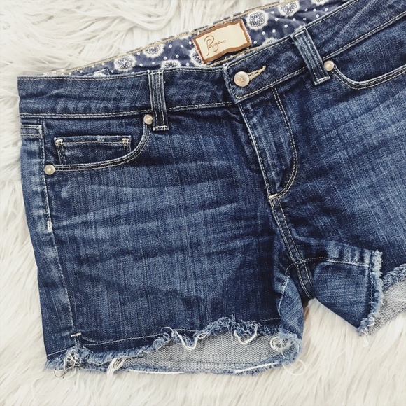PAIGE Cut Off Denim Shorts - Picture 3 of 5